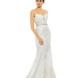 Mac Duggal Ivory Lace Gown